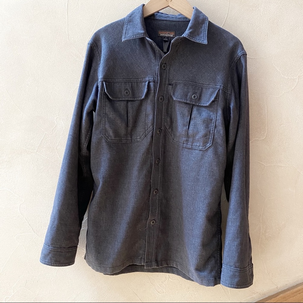 patagonia work shirt overshirt grey medium